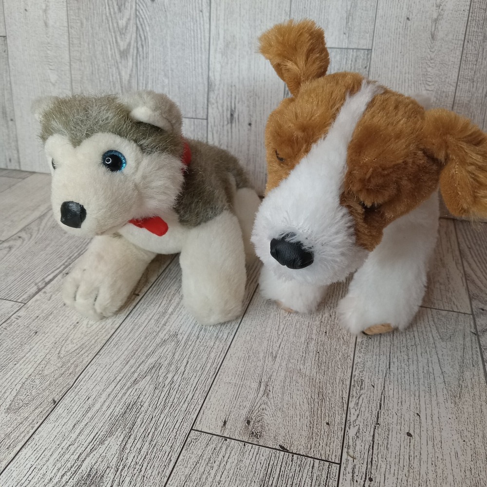 Build A Bear Plush Small Frys Jack Russell And Husky Red Bandana With Magnet